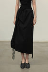 BASERANGE pattern suspender skirt SKPS-CO-SP24 black